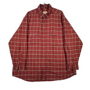 Woolrich‎ Men's Red Plaid Flannel Shirt Size XXL Outdoor Hiking Red